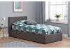 3ft Single Berlinda Fabric upholstered ottoman bed frame Grey 6